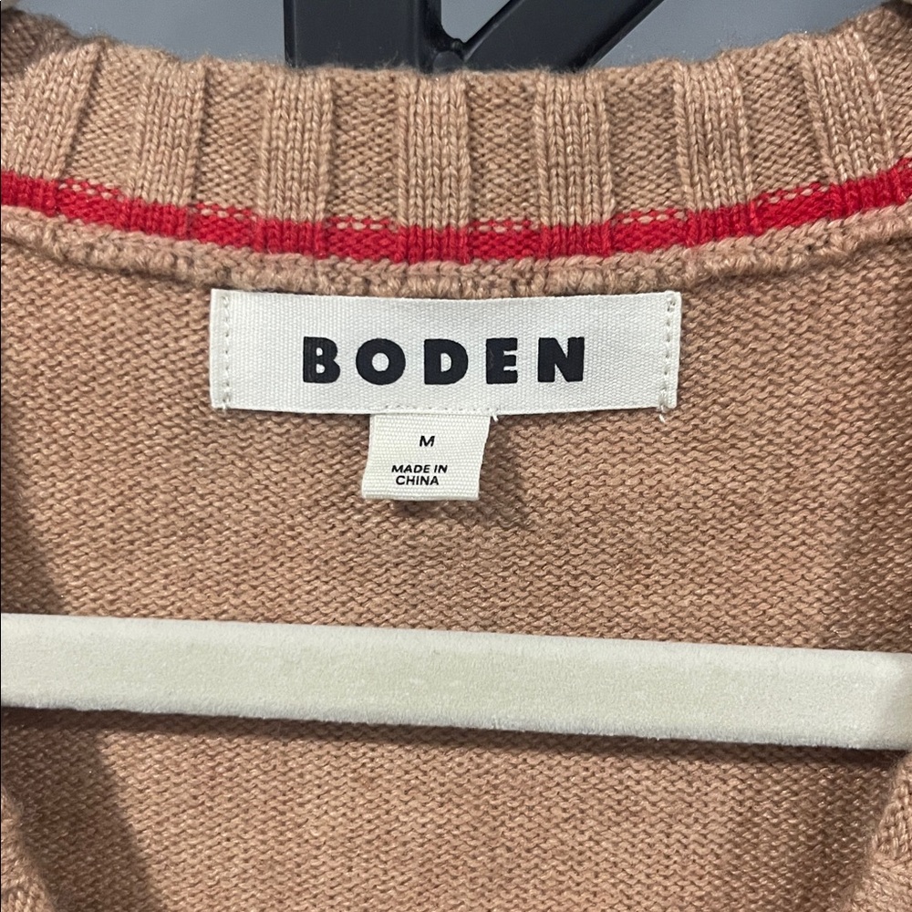 Boden Zia Knitted Waistcoat Vest Sleeveless Medium Cashmere Wool Preppy Eclectic - Picture 5 of 7